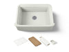 KOHLER K-36251-PC Audrine 32-1/2" undermount single-bowl farmhouse workstation kitchen sink, dune