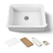 KOHLER K-36251-PC Audrine 32-1/2" undermount single-bowl farmhouse workstation kitchen sink, white - view 3