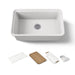 KOHLER K-36255-PC Audrine 30" undermount single-bowl workstation kitchen sink, white - view 3