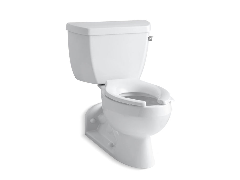 KOHLER K-3652-RA Barrington Two-piece elongated toilet, 1.0 gpf, white
