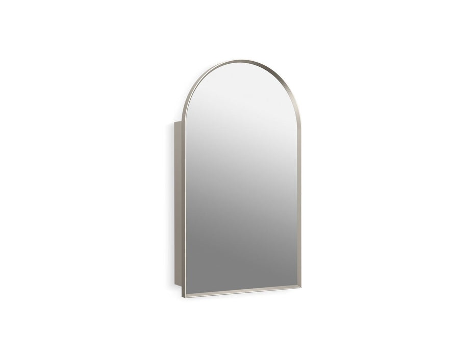 KOHLER K-36540 Verdera 20" x 34" arched framed medicine cabinet, left-hinged, brushed nickel