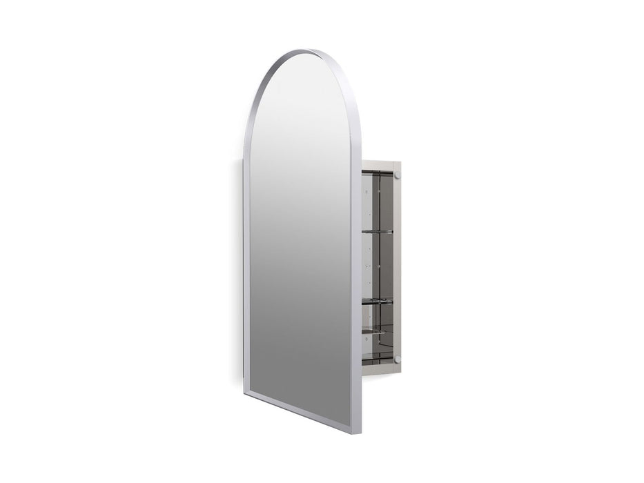 KOHLER K-36540 Verdera 20" x 34" arched framed medicine cabinet, left-hinged, polished chrome - view 3