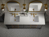 KOHLER K-36573 Silestone 73" quartz vanity top with two rectangular cutouts, eternal statuario - view 5