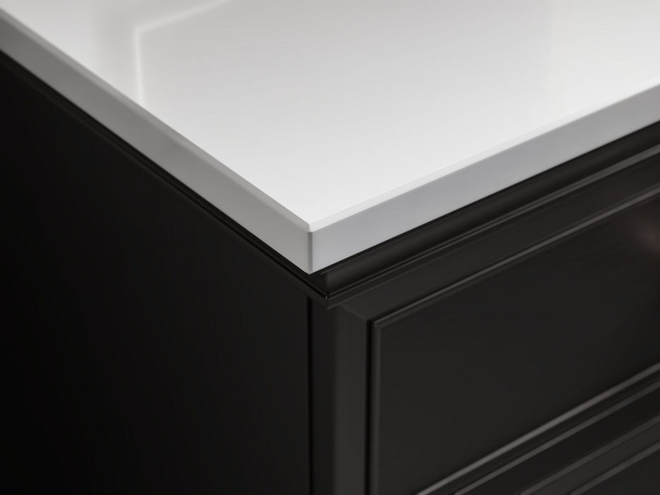 KOHLER K-36573 Silestone 73" quartz vanity top with two rectangular cutouts, miami white - view 4