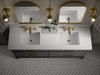 KOHLER K-36573 Silestone 73" quartz vanity top with two rectangular cutouts, miami white - view 5