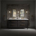 KOHLER K-36574 Silestone 73" quartz vanity top with two oval cutouts, eternal statuario - view 3