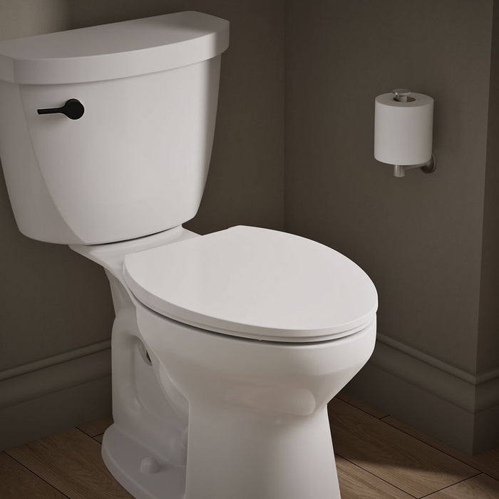 KOHLER K-36593-BL Covert ReadyLatch® Quiet-Close™ Elongated Toilet Seat, White - image focused on single product story