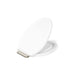 KOHLER K-36593-BN Covert ReadyLatch® Quiet-Close™ Elongated Toilet Seat, White - 3/4 view of product