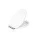 KOHLER K-36593-CP Covert ReadyLatch® Quiet-Close™ Elongated Toilet Seat, White - 3/4 view of product