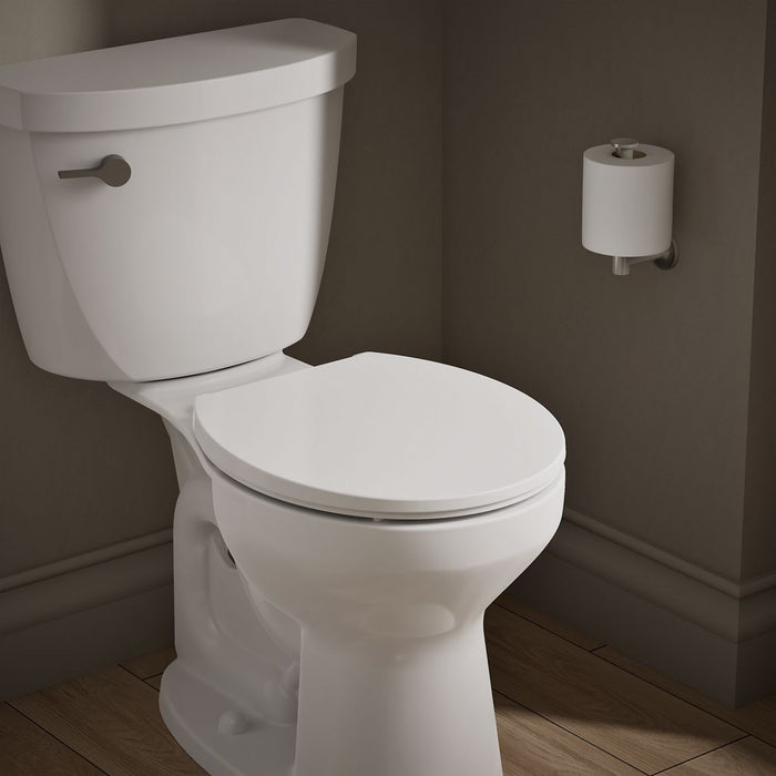KOHLER K-36594-BN Covert ReadyLatch® Quiet-Close™ Round-front Toilet Seat, White - image focused on single product story