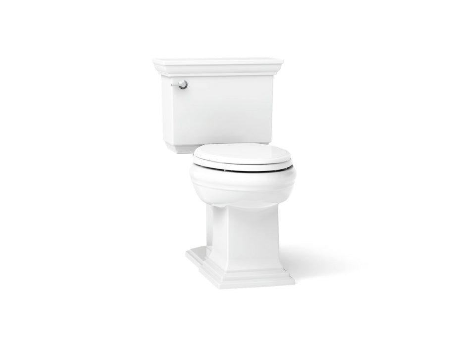 KOHLER K-36669 Memoirs Stately ContinuousClean ST Two-piece Elongated Toilet with Concealed Trapway, 1.28 GPF, White - 3/4 vi