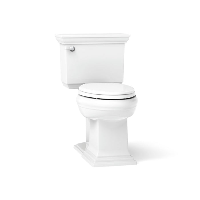 KOHLER K-36669 Memoirs Stately ContinuousClean ST Two-piece Elongated Toilet with Concealed Trapway, 1.28 GPF, White - 3/4 vi