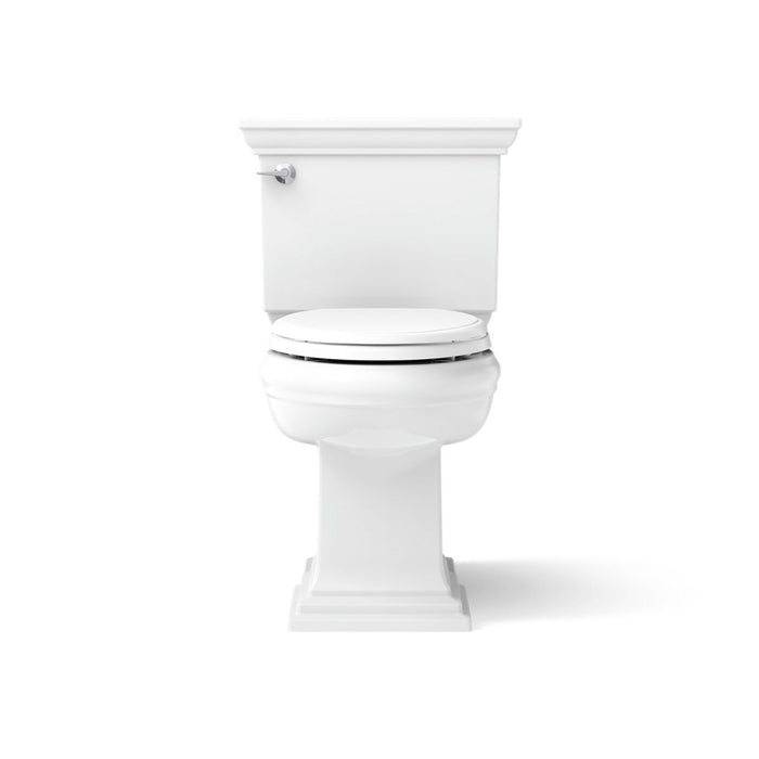 KOHLER K-36669 Memoirs Stately ContinuousClean ST Two-piece Elongated Toilet with Concealed Trapway, 1.28 GPF, White - front 