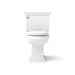 KOHLER K-36669 Memoirs Stately ContinuousClean ST Two-piece Elongated Toilet with Concealed Trapway, 1.28 GPF, White - front 