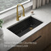 KOHLER K-36747 Billings 32-1/2" Undermount Single-bowl Kitchen Sink, Matte Black - image focused on single product story