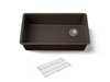 KOHLER K-36747 Billings 32-1/2" Undermount Single-bowl Kitchen Sink, Matte Brown - 3/4 view of product