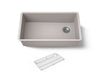 KOHLER K-36747 Billings 32-1/2" Undermount Single-bowl Kitchen Sink, Matte Taupe - 3/4 view of product