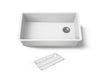 KOHLER K-36747 Billings 32-1/2" Undermount Single-bowl Kitchen Sink, Matte White - 3/4 view of product