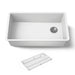 KOHLER K-36747 Billings 32-1/2" Undermount Single-bowl Kitchen Sink, Matte White - 3/4 view of product