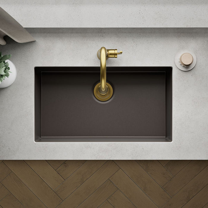 KOHLER K-36748 Billings 32-1/2" Undermount Single-bowl Kitchen Sink, Matte Brown - Detail image of a product feature