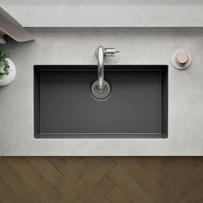 KOHLER K-36748 Billings 32-1/2" Undermount Single-bowl Kitchen Sink, Matte Graphite - Detail image of a product feature