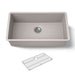 KOHLER K-36748 Billings 32-1/2" Undermount Single-bowl Kitchen Sink, Matte Taupe - 3/4 view of product