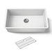 KOHLER K-36748 Billings 32-1/2" Undermount Single-bowl Kitchen Sink, Matte White - 3/4 view of product