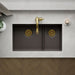 KOHLER K-36749 Billings 32-1/2" Undermount Double-bowl Kitchen Sink, Matte Brown - Detail image of a product feature