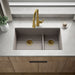 KOHLER K-36749 Billings 32-1/2" Undermount Double-bowl Kitchen Sink, Matte Taupe - Shows close up detail of product in room