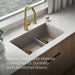 KOHLER K-36749 Billings 32-1/2" Undermount Double-bowl Kitchen Sink, Matte Taupe - Detail image of a product feature