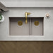 KOHLER K-36749 Billings 32-1/2" Undermount Double-bowl Kitchen Sink, Matte Taupe - Detail image of a product feature