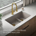 KOHLER K-36749 Billings 32-1/2" Undermount Double-bowl Kitchen Sink, Matte Taupe - image focused on single product story