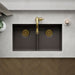 KOHLER K-36750 Billings 32-1/2" Undermount Double-bowl Kitchen Sink, Matte Brown - Detail image of a product feature