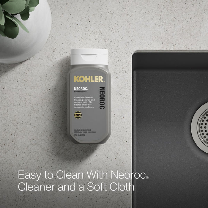 KOHLER K-36750 Billings 32-1/2" Undermount Double-bowl Kitchen Sink, Matte Graphite - Detail image of a product feature