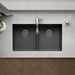KOHLER K-36750 Billings 32-1/2" Undermount Double-bowl Kitchen Sink, Matte Graphite - Detail image of a product feature