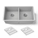 KOHLER K-36750 Billings 32-1/2" Undermount Double-bowl Kitchen Sink, Matte Grey - 3/4 view of product