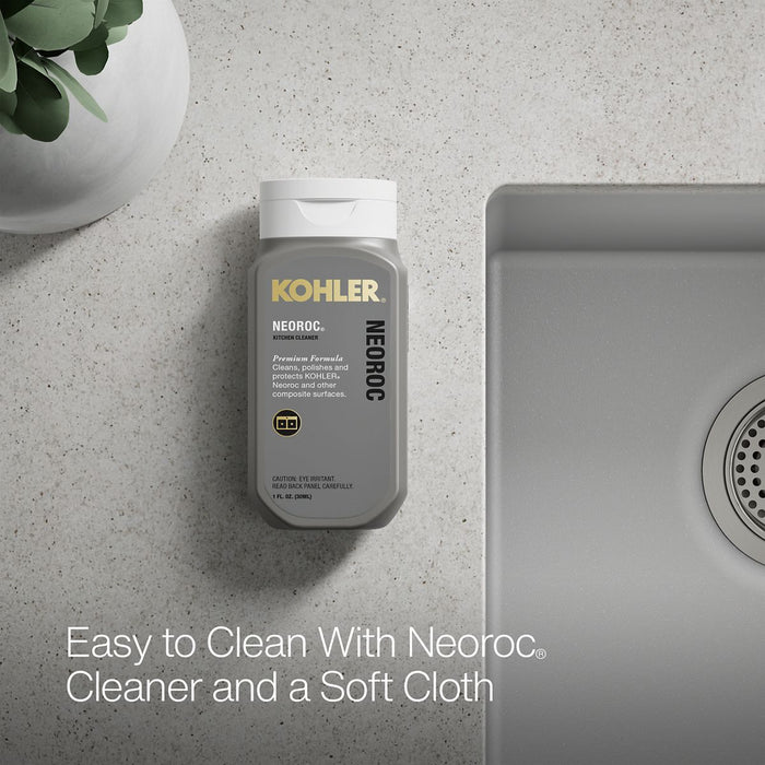 KOHLER K-36750 Billings 32-1/2" Undermount Double-bowl Kitchen Sink, Matte Grey - Detail image of a product feature