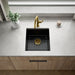 KOHLER K-36751 Billings 17-1/2" Undermount Bar Sink, Matte Black - Shows close up detail of product in room