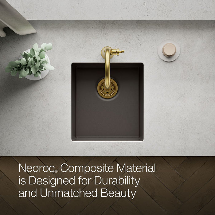 KOHLER K-36751 Billings 17-1/2" Undermount Bar Sink, Matte Brown - Detail image of a product feature
