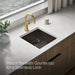 KOHLER K-36751 Billings 17-1/2" Undermount Bar Sink, Matte Brown - image focused on single product story