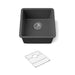 KOHLER K-36751 Billings 17-1/2" Undermount Bar Sink, Matte Graphite - 3/4 view of product
