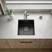 KOHLER K-36751 Billings 17-1/2" Undermount Bar Sink, Matte Graphite - Shows close up detail of product in room