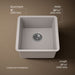 3/4 view of product with dimensions