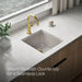 KOHLER K-36751 Billings 17-1/2" Undermount Bar Sink, Matte Taupe - image focused on single product story