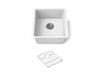 KOHLER K-36751 Billings 17-1/2" Undermount Bar Sink, Matte White - 3/4 view of product