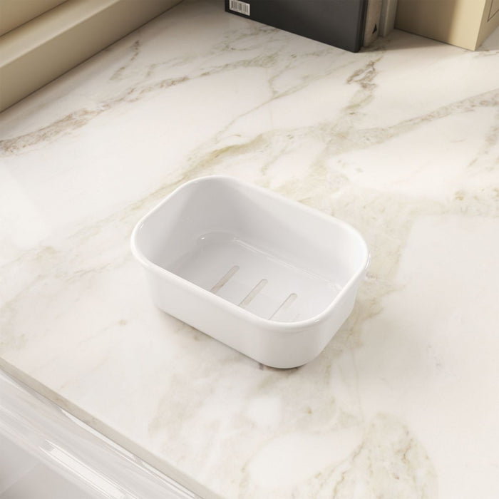 KOHLER K-36795 Colander for Audrine Kitchen Sink, Cloude White - Shows close up detail of product in room