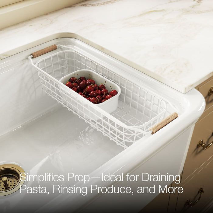 KOHLER K-36795 Colander for Audrine Kitchen Sink, Cloude White - close-up view of product detail