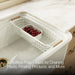 KOHLER K-36795 Colander for Audrine Kitchen Sink, Dune - close-up view of product detail