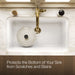KOHLER K-37649 Sink Rack for Audrine Kitchen Sink, Cloude White - Products in use in overhead room view