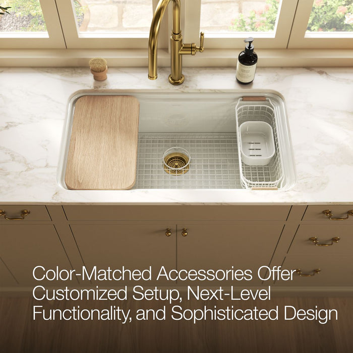 KOHLER K-37650 Sink Rack for Audrine Kitchen Sink, Dune - close-up view of product detail